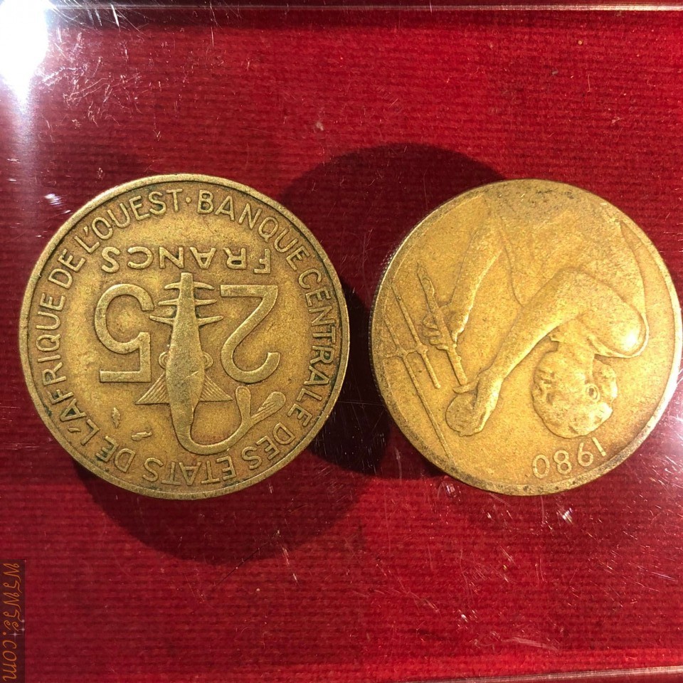 เหรียญ25FRANCAISE1980//เหรียญ 25FRANCAISE1984