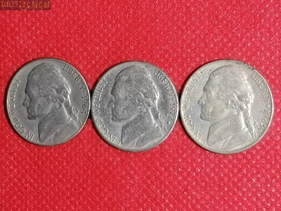 เหรียญเงินDOLLAR AMERICA   FIRE  CENTS   IN  GOD  WE  TRUST  LIBERTY 1964   1977   1985