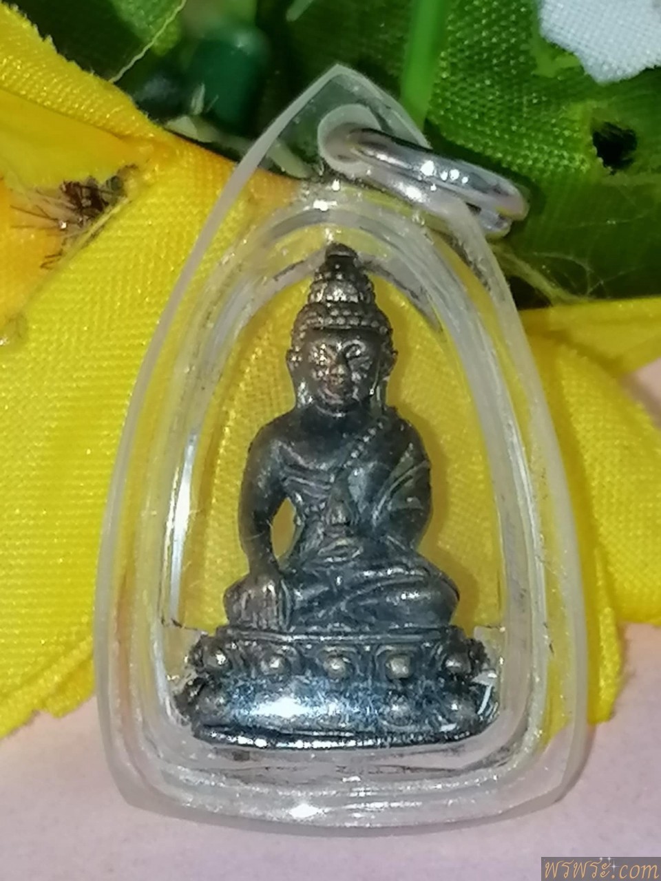 พระกริ่ง สุพรรณหงส์ วัดอรุณราชราราม(วัดแจ้ง) รุ่น 1 เนื้อนวะโลหะกลับดำ(พิมพ์เล็ก) กริ่งดัง สูง2.2ซม.