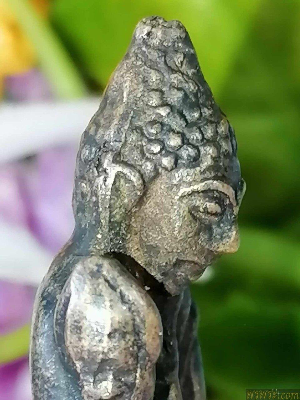 พระกริ่ง เนื้อสำริดเงิน กริ่งดัง ก่อนปี2500//หล่อแบบโบราณ พิมพ์ประกบข้าง ร่องรอยชัดเจน ยุค ก่อน2500