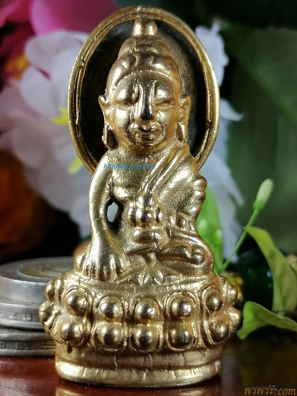 พระโชว์//พระกริ่งปวเรศ ประภามลฑล หลังรูป มังกรทอง เปียกทองคำแท้ 6.20%+-AU/GOLDกริ่งดัง โค๊ตนูน โค๊ตหยดน้ำ/2โค๊ต สำหรับคนพิเศษ /พบ1องค์ เมื่อวันที่ 28/12/2561 องค์1เดียว /ขนาด24*48หนา20มม