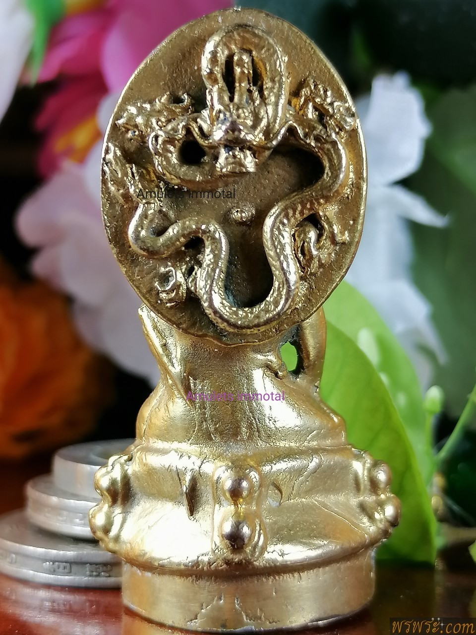 พระโชว์//พระกริ่งปวเรศ ประภามลฑล หลังรูป มังกรทอง เปียกทองคำแท้ 6.20%+-AU/GOLDกริ่งดัง โค๊ตนูน โค๊ตหยดน้ำ/2โค๊ต สำหรับคนพิเศษ /พบ1องค์ เมื่อวันที่ 28/12/2561 องค์1เดียว /ขนาด24*48หนา20มม