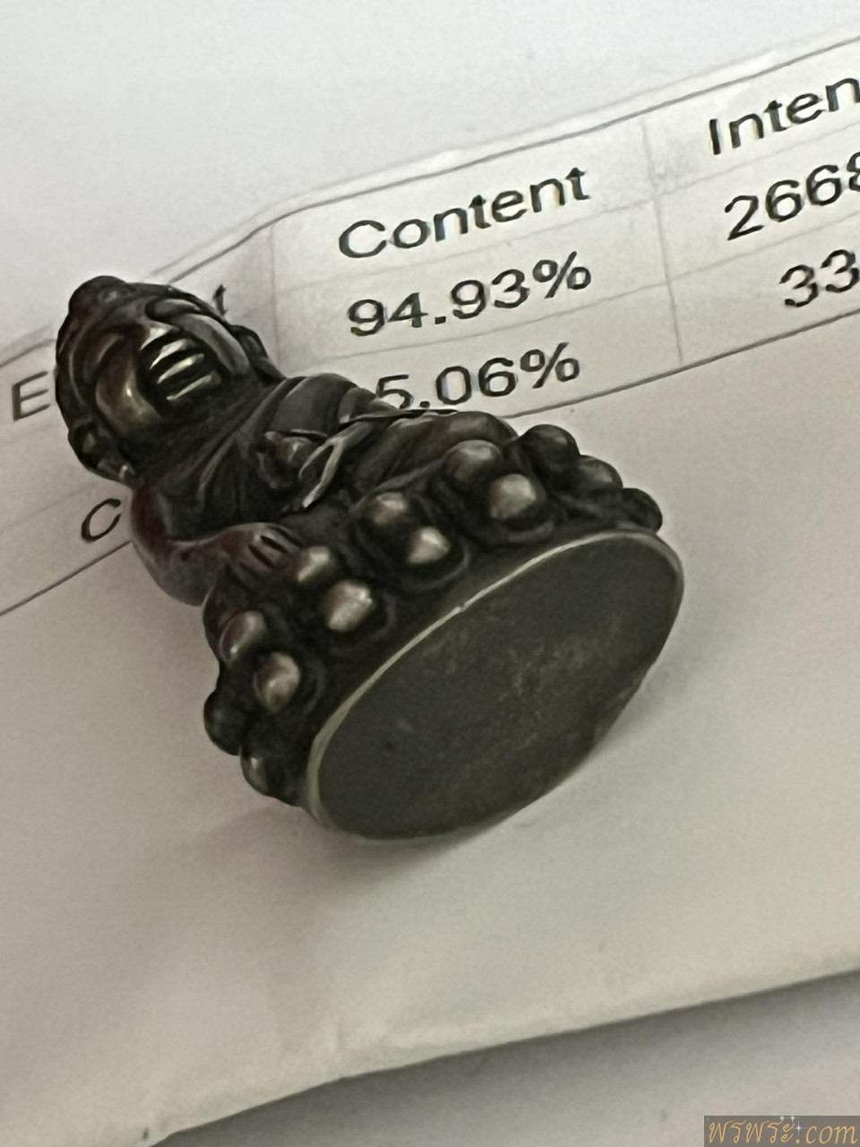 พระกริ่ง มังกรทอง เนื้อเงิน กริ่งดัง AG94.93%