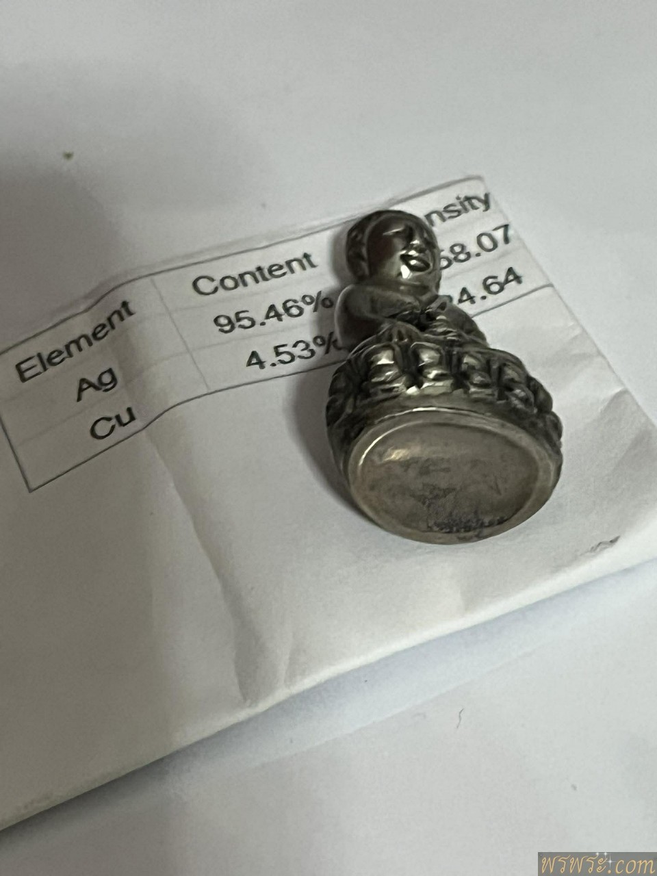 พระกริ่ง ปวเรศ สมบูรณ์พูนสุข เนื้อเงิน กริ่งดัง AG95.46%