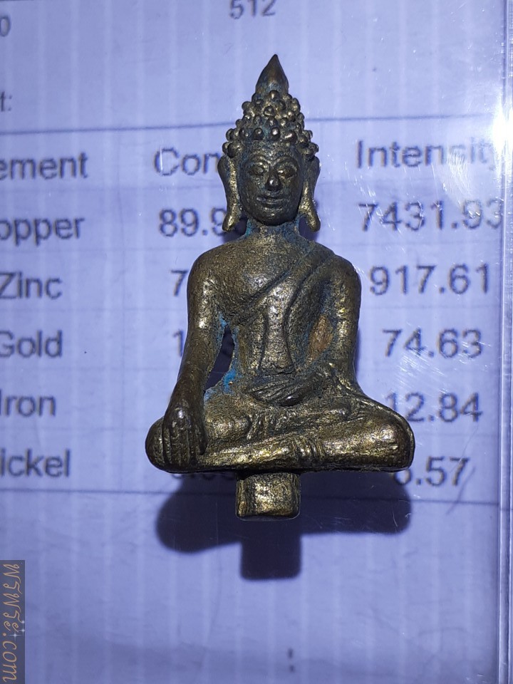 พระยอดธง เนื้อสำริด เปียกทองคำแท้gold/AU1.93%+-/Phra Yodthong amulet, bronze, wet with real gold, gold/AU1.93%+-