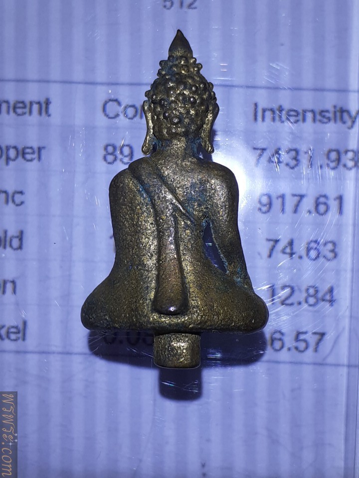 พระยอดธง เนื้อสำริด เปียกทองคำแท้gold/AU1.93%+-/Phra Yodthong amulet, bronze, wet with real gold, gold/AU1.93%+-