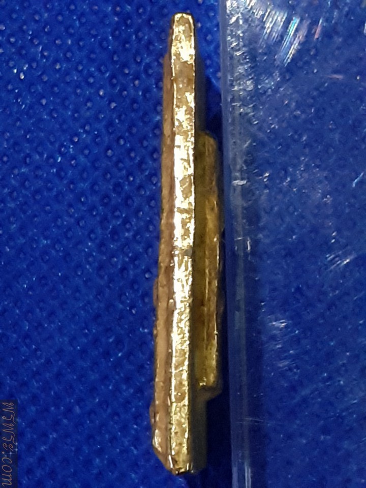พระสมเด็จ หลัง พระพุทธประภามณทล เนื้อในชินเงิน เปียกทองคำแท้2.35%+-AU/GOLD พระสายวัง พบ1องค์ ณ.วันที่11/02/2564