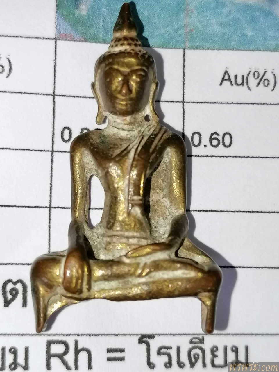 ส่ง กทม//พระยอดธง​2แกน​ เนื้อทองคำแท้ผสมgold/AU0.60%+-