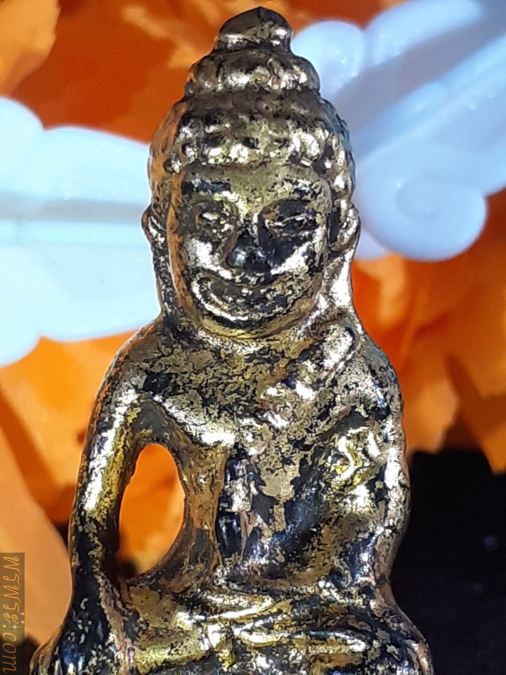 Phra Kring Chao Fah Rama IV, 1851 B.E., bronze, black reversed, wet real gold, gold/AU1.74%+- ringing bell/with metal certificateพระกริ่งเจ้าฟ้า ร.๔ พ.ศ.๒๓๙๔ เนื้อสัมฤทธิ์ กลับดำ เปียกทองคำแท้gold/AU1.74%+- กริ่งดัง/พร้อมใบตรวจโลหะ