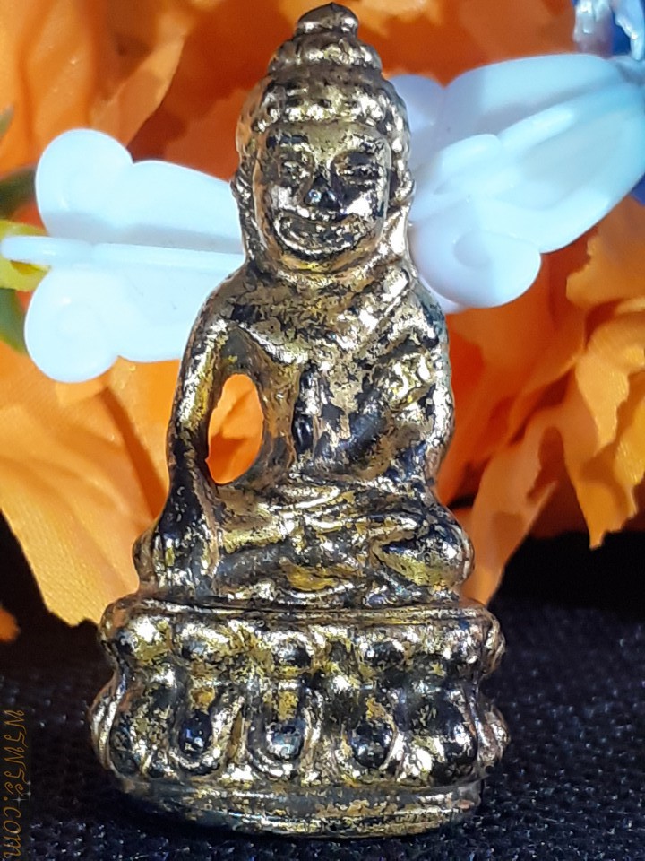 Phra Kring Chao Fah Rama IV, 1851 B.E., bronze, black reversed, wet real gold, gold/AU1.74%+- ringing bell/with metal certificateพระกริ่งเจ้าฟ้า ร.๔ พ.ศ.๒๓๙๔ เนื้อสัมฤทธิ์ กลับดำ เปียกทองคำแท้gold/AU1.74%+- กริ่งดัง/พร้อมใบตรวจโลหะ