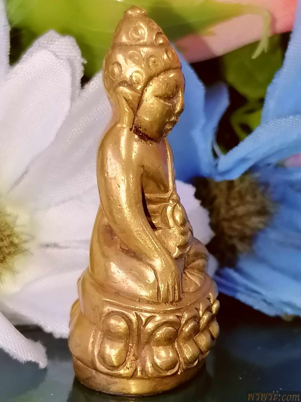 青銅鈴鐺，鈴鐺/特殊印花พระกริ่ง ปวเรศ สมบูรณ์พูนสุข  เนื้อสำริด สีทอง กริ่งดัง