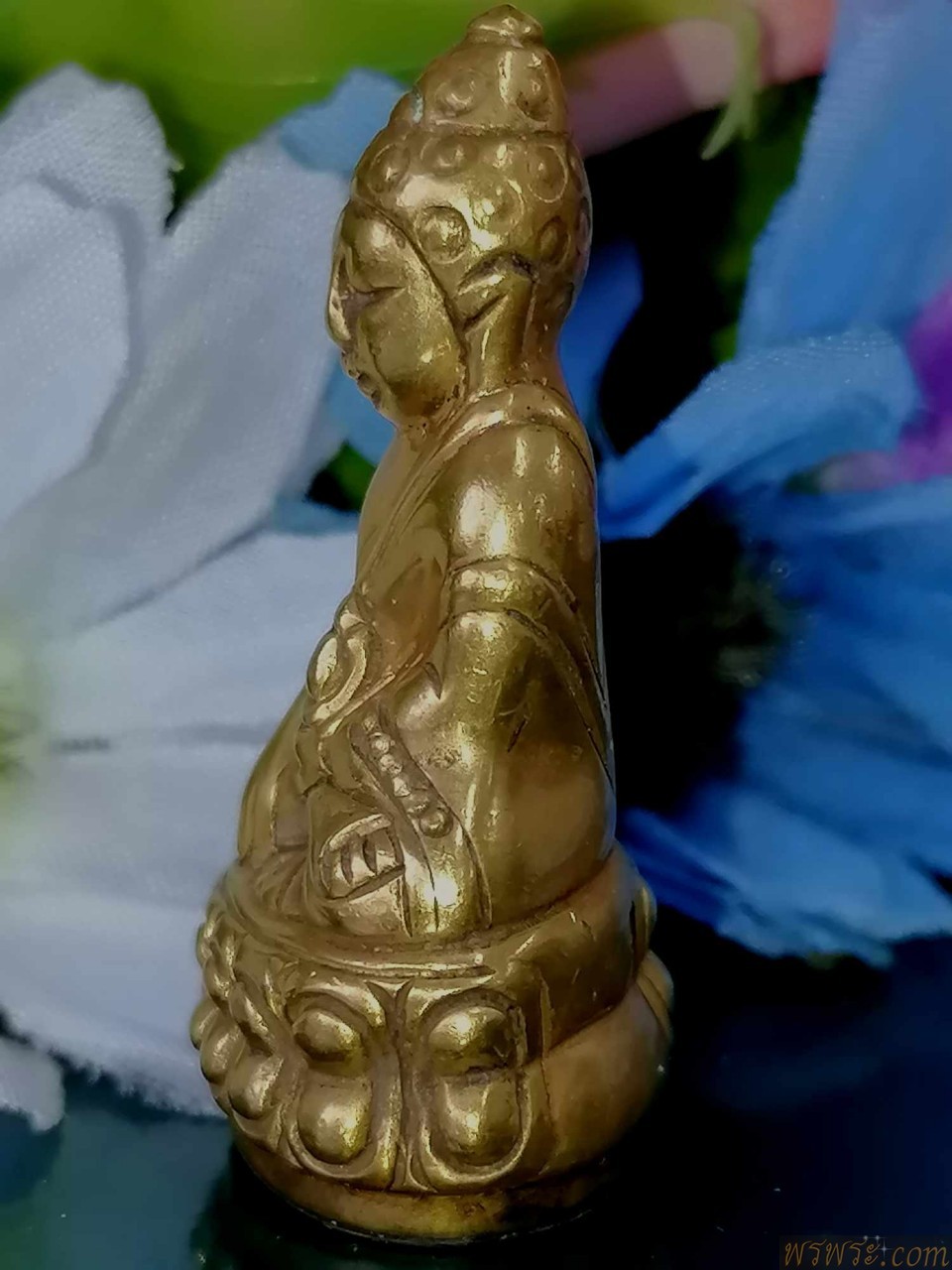 青銅鈴鐺，鈴鐺/特殊印花พระกริ่ง ปวเรศ สมบูรณ์พูนสุข  เนื้อสำริด สีทอง กริ่งดัง
