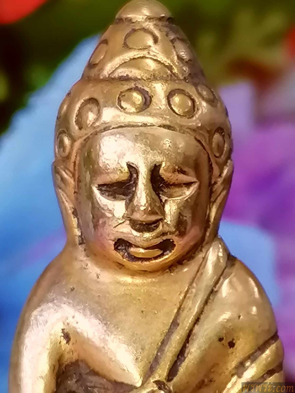 พระกริ่งปวเรศ สมาธิ สมบูรณ์พูนสุข ร.๕เนื้อสำริด2สี กริ่งดัง敲响铃铛特殊印刷品