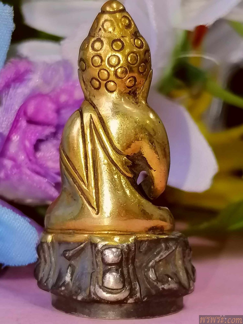 พระกริ่งปวเรศ สมาธิ สมบูรณ์พูนสุข ร.๕เนื้อสำริด2สี กริ่งดัง敲响铃铛特殊印刷品