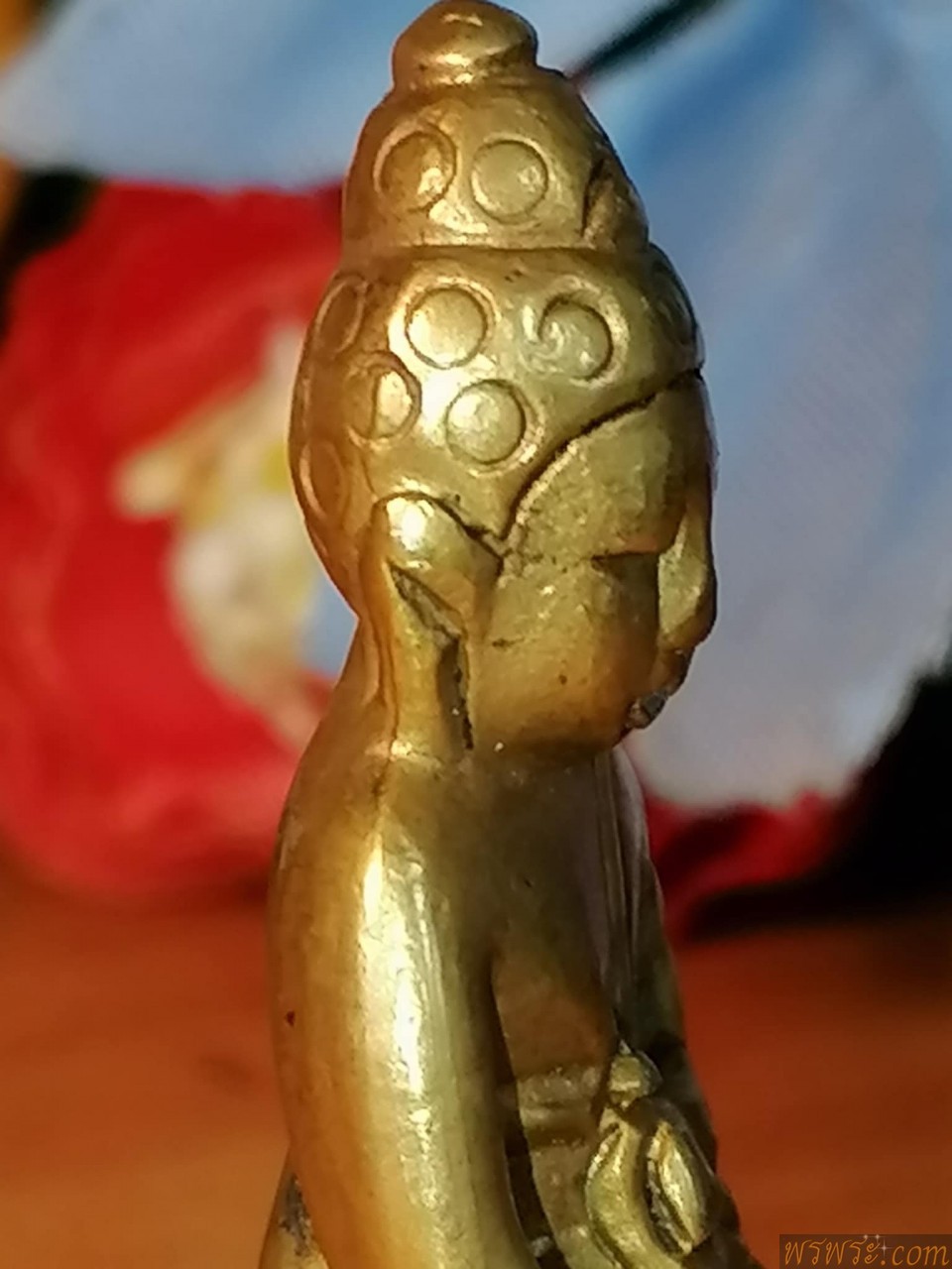 ส่ง จ พิษณุโลก//พระกริ่งปวเรศ๙โค๊ต จารย์ยันต์ใต้ฐาน เนื้อสำริดสีทอง กริ่งดัง