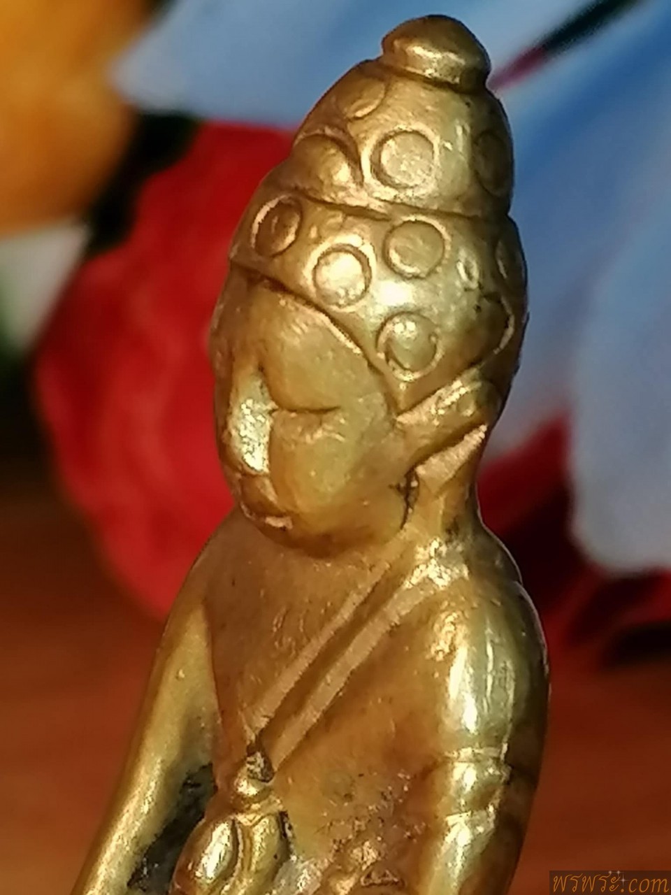ส่ง จ พิษณุโลก//พระกริ่งปวเรศ๙โค๊ต จารย์ยันต์ใต้ฐาน เนื้อสำริดสีทอง กริ่งดัง
