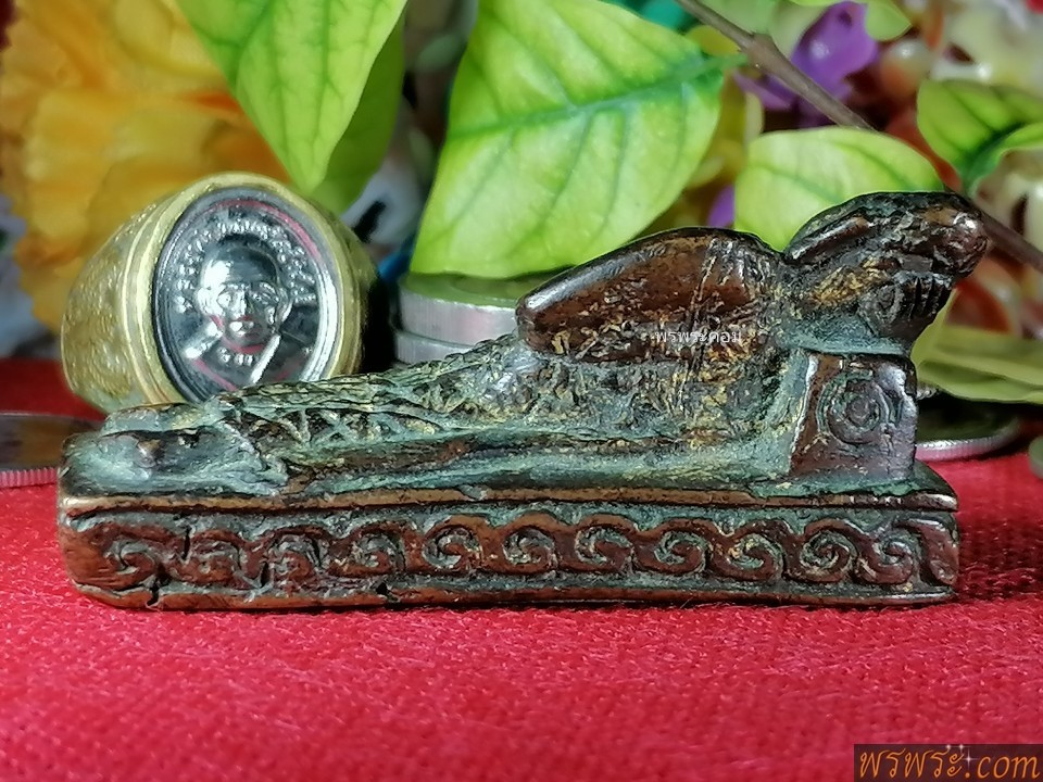 เฑาะทลีทีอ๋อง​ ปางนอน(พระไสยาสน์)​เนื้อสัมฤทธิ์​(สีมันเทศ))ขนาด5.5X1.6ซม.สูง2.6ซม.//​พบ1องค์​ ณ.วันที่29ต.ค2565