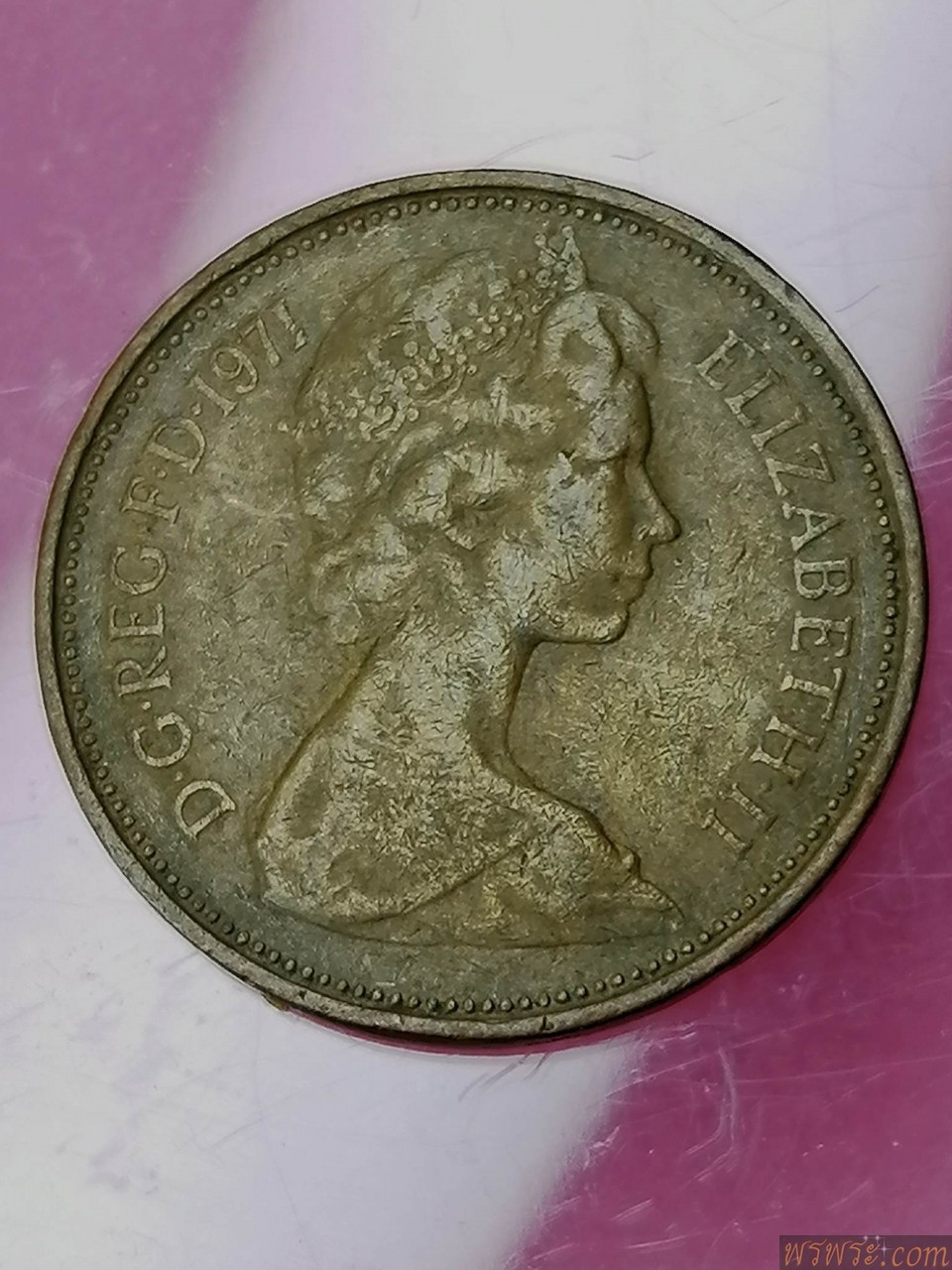 เหรียญ D.G.REG.F.D-1971 ELIZABETH II  2 NEW P E N CE