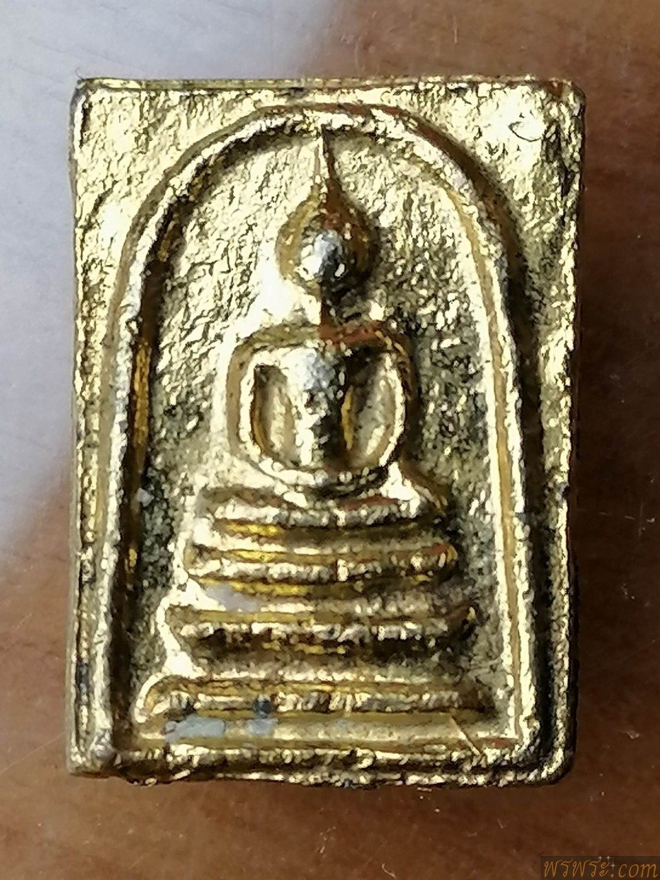 ปิด/พระสมเด็จ หลัง สมเด็จโต พิมพ์คะแนน เนื้อสำริด เปียกทอง