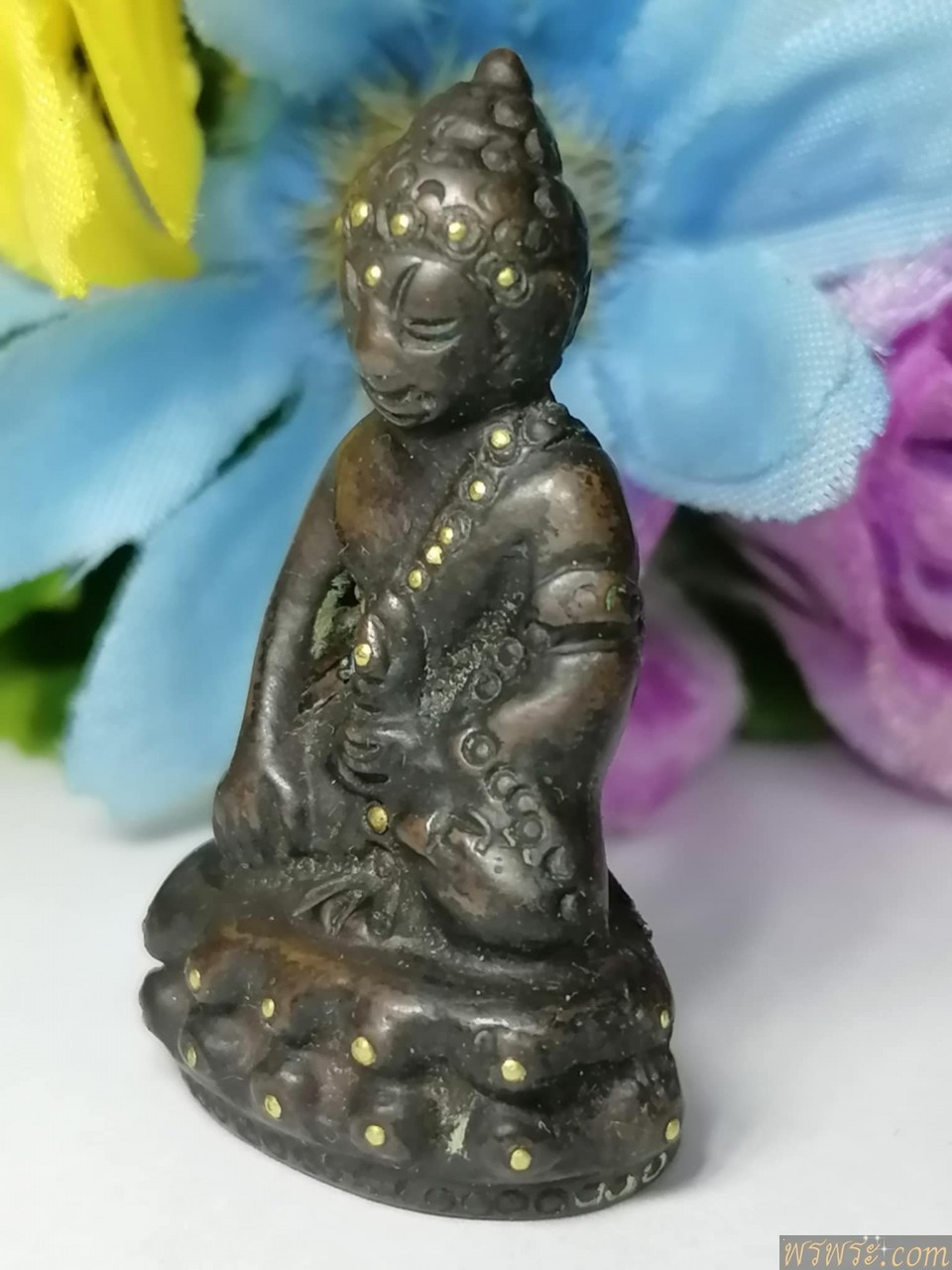 พระกริ่งปวเรศ หมุดทองคำ เนื้อสำริด กริ่งดัง//พิมพ์หายาก