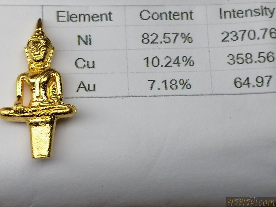 พระยอดธง เนื้อสัมฤทธิ์ เปียกทองง AU/GOLD7.18%+- //0002