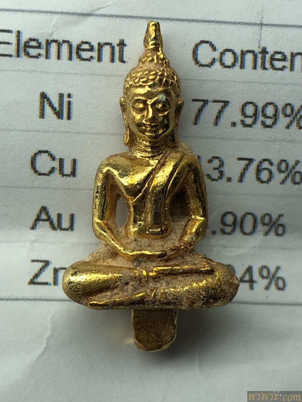 ปิด//พระยอดธง เนื้อสัมริดเปียกทองคำAU/GOLD4.90%+-