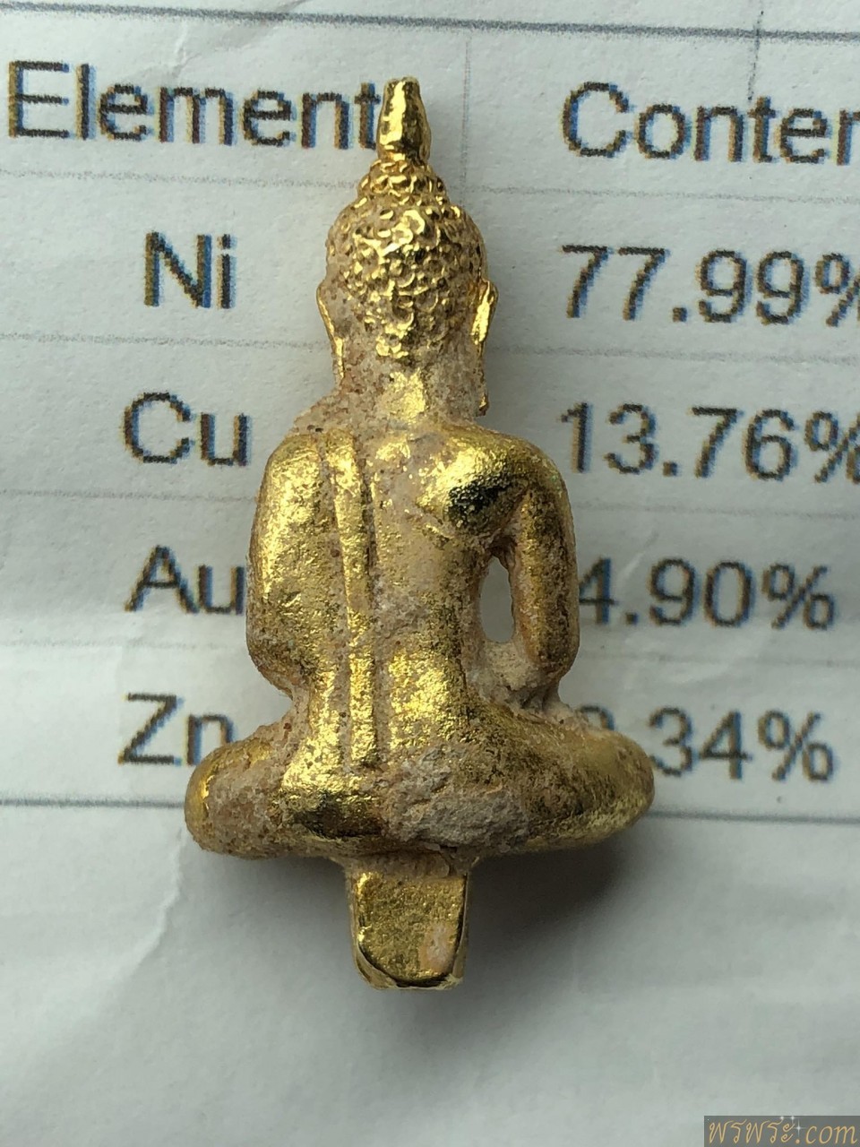 ปิด//พระยอดธง เนื้อสัมริดเปียกทองคำAU/GOLD4.90%+-