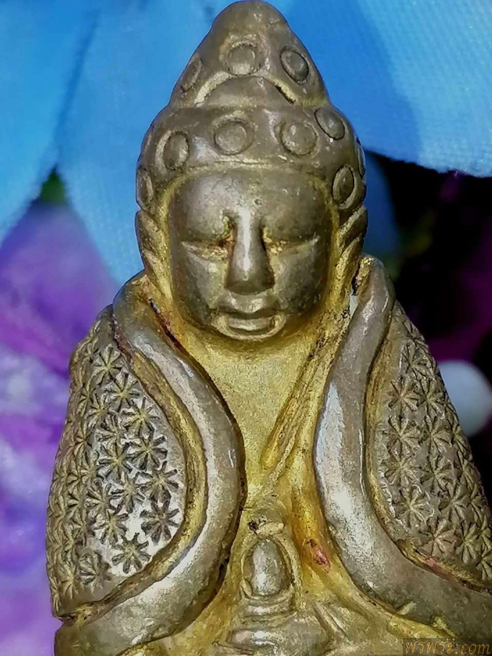 ส่ง จ พิษณุโลก//พระกริ่ง ปวเรศ ร.๕ ห่มคลุมตอกลาย อักษรนูน มีรอยจารย์ หลังฐาน ใต้ฐาน เนื้อสำริด กริ่งดัง