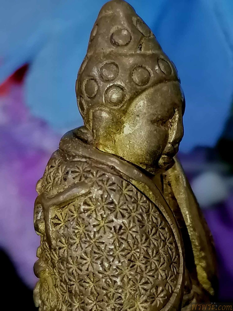 ส่ง จ พิษณุโลก//พระกริ่ง ปวเรศ ร.๕ ห่มคลุมตอกลาย อักษรนูน มีรอยจารย์ หลังฐาน ใต้ฐาน เนื้อสำริด กริ่งดัง