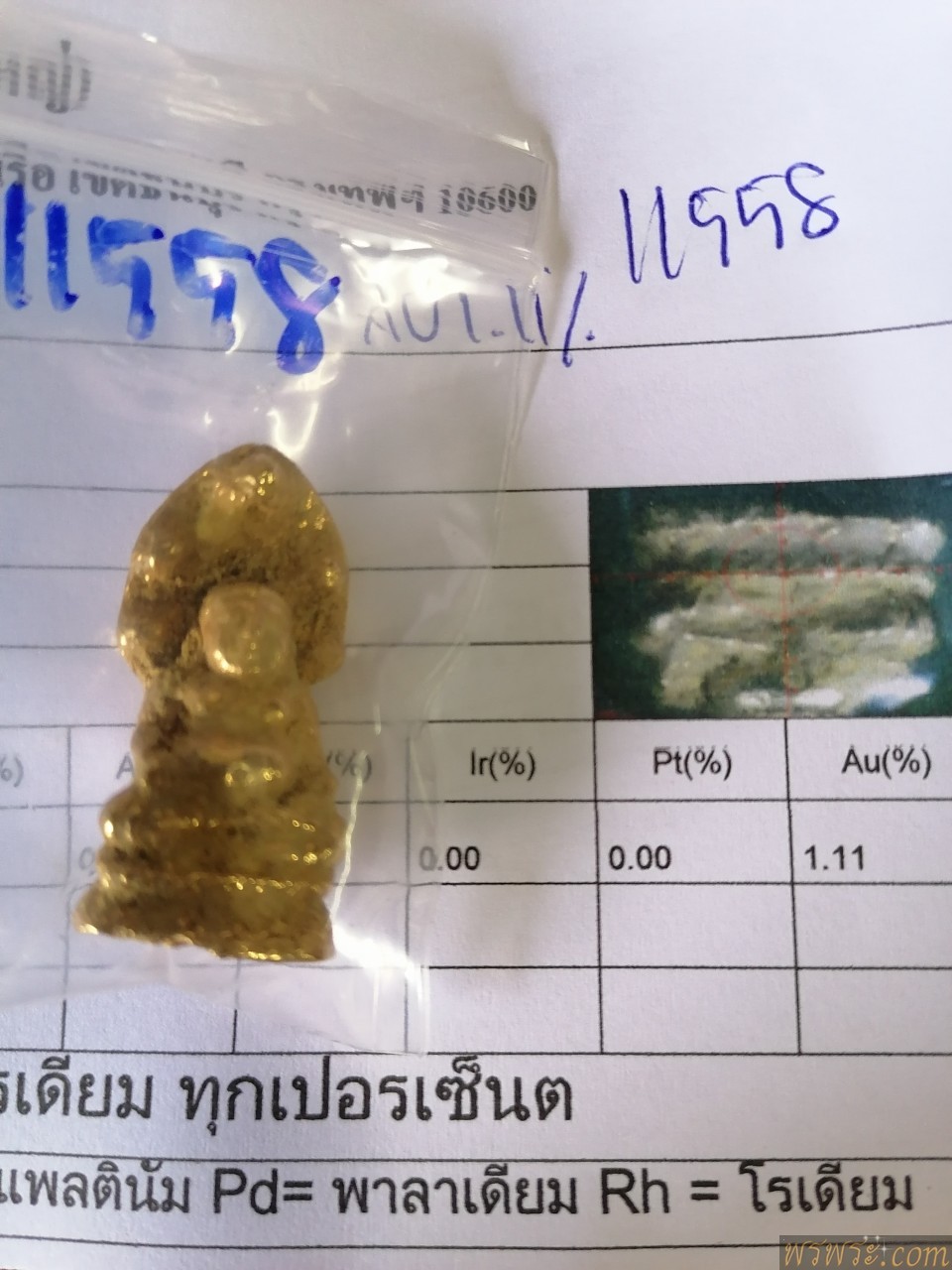 พระสังดัจจายน์ นาคปรก เนื้อสัมฤทธิ์​เปียกทองคำแท้​ มีค่าgold1.11%+-//พระสายวัง