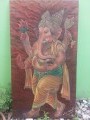 ภาพวาด พระพิฆเนศ บนพื้นผ้า(PHRA PHIKHNES PAINTING)size 55X100cm